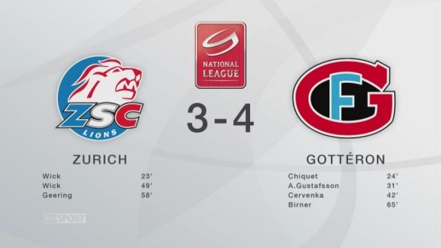 Hockey - LNA: Zurich - Fribourg (3-4 ap): Fribourg s'impose après prolongations