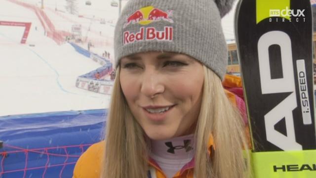 Descente dames: Lindsay Vonn à l'interview