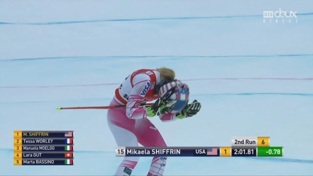 Géant dames, 2e manche : Mikaela Shiffrin (USA) largement en tête