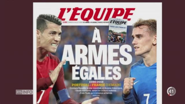 Finale Euro 2016: le Français Antoine Griezmann et le Portugais Cristiano Ronaldo seront au centre de l’attention