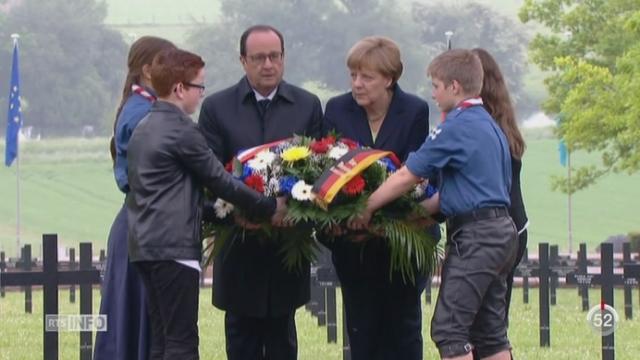 Hollande et Merkel sont réunis à Verdun pour la commémoration des 100 ans de la bataille
