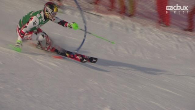 Combiné alpin, slalom messieurs, 2e tour : Marcel Hirscher enfourche et est disqualifié malgré un excellent temps