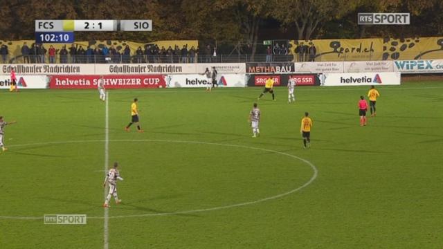 Dernier 1-8 de finale. FC Schaffhouse - FC Sion (2-2). 103e minute: égalisation sédunoise par Assifuah