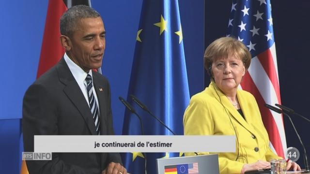 Barack Obama rend visite à Angela Merkel à Hanovre