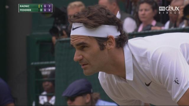 ½-finales messieurs. Milos Raonic (CAN-6) – Roger Federer (SUI-3) (6-3 6-7). La 2e manche se joue au tie-break. Et Federer bénéficie des balles de set nos 5, 6 et 7!