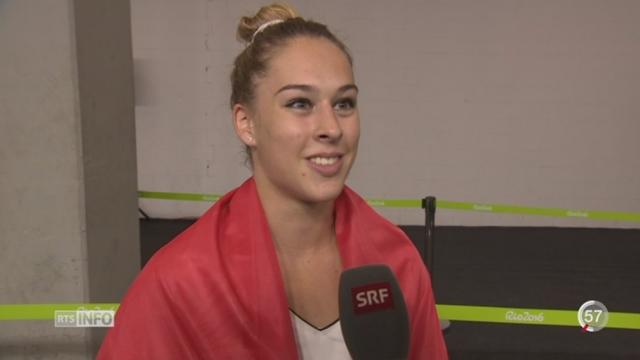 JO de Rio: la réaction de Giulia Steingruber, gymnaste et porte-drapeau de la délégation suisse
