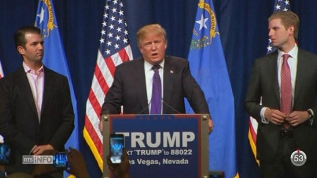 USA: Donald Trump remporte l'élection primaire républicaine du Nevada