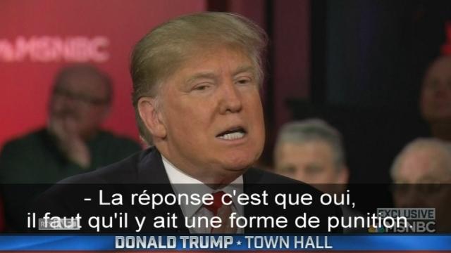 Donald Trump livre sa position sur l'avortement