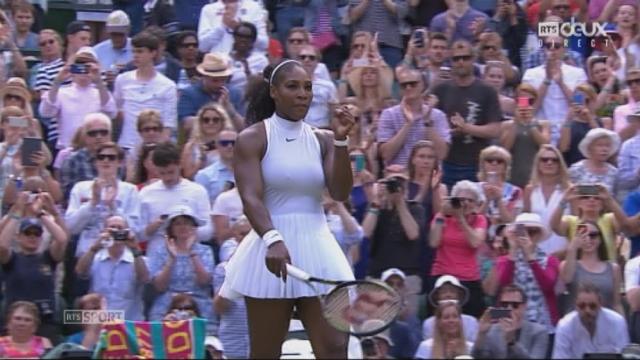 ¼ dames. Serena Williams (USA-1) – Anastasia Pavlyuchenkova (RUS) (6-4 5-4). La 2e balle de match sera la bonne, avec un ace, pour Serena Williams