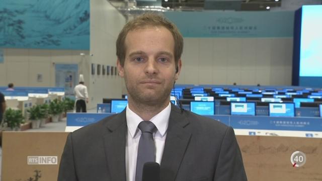 Ouverture du G20 en Chine: les observations de Raphaël Grand, à Hangzhou