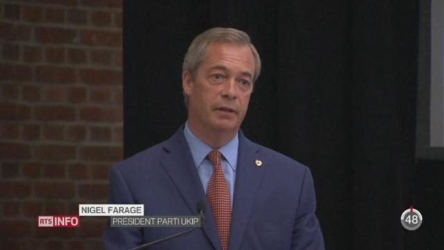 GB: le pro-Brexit Nigel Farage démissionne de la direction du UKIP