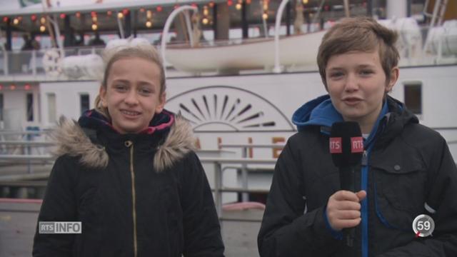 Journée des métiers: des enfants réalisent un reportage sur un bateau