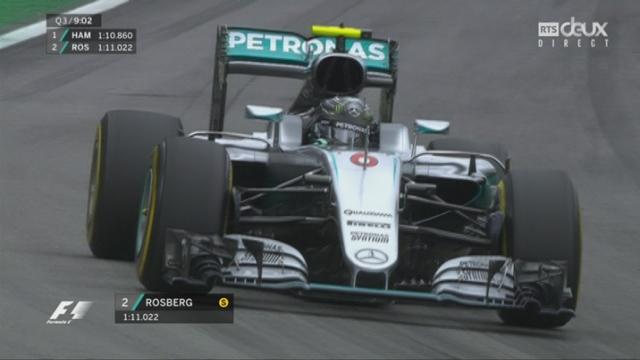 Qualifications. Q3. Ultime affrontement entre Hamilton et Rosberg (Mercedes)