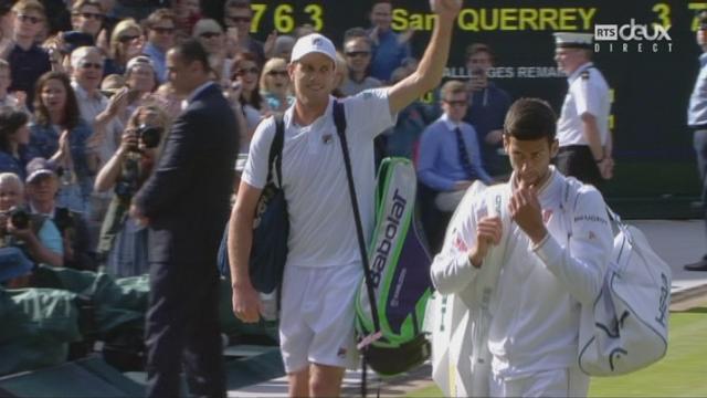 Wimbledon, 3e tour, Djokovic-Querrey (6-7, 1-6, 6-3, 6-7): exploit de Sam Querrey qui sort le N°1 mondial en 4 sets!
