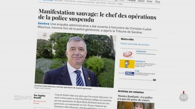 GE: le chef des opérations policières Christian Cudré-Mauroux a été suspendu