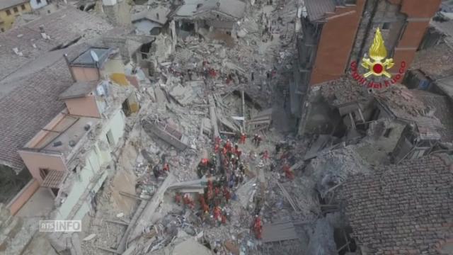Des images aériennes montrent l'étendue des dégâts à Amatrice