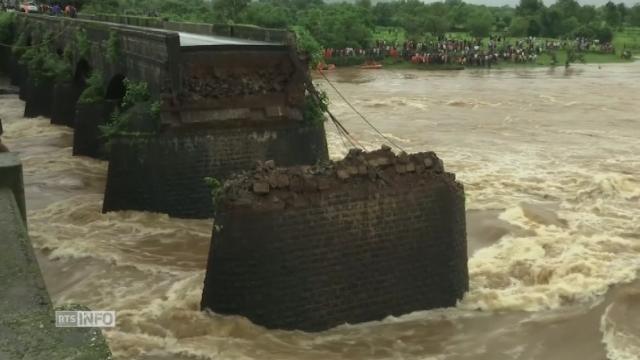 Un pont s'effondre près de Bombay, faisant 2 morts et 20 disparus
