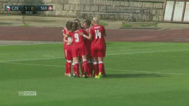Dames. Qualification. Rép. tchèque - Suisse (0-1). 4e minute: Fabienne Humm ouvre le score pour les Suissesses