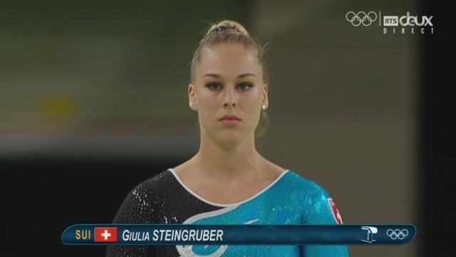 Gymnastique, finale dames saut: les deux sauts de Giulia Steingruber