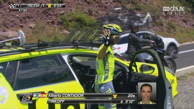 9e étape (Vielha Val D'aran - Andorre Arcalis, 184.5 km): l'abandon d'Alberto Contador