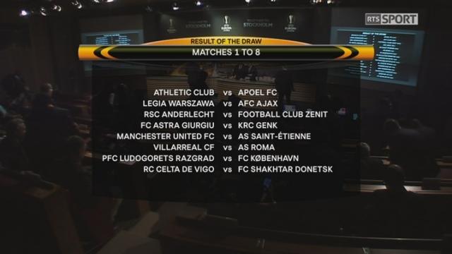 Les affiches des 1-6e de finale d'Europa League