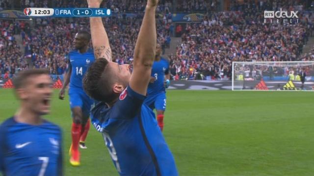 1-4, FRA-ISL (1-0): Très bon service de Matuidi pour Giroud qui ouvre le score pour la France