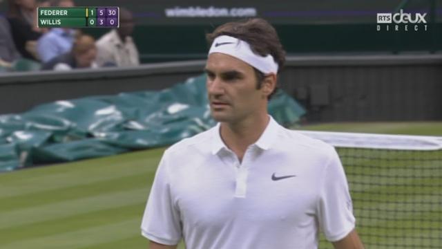 Messieurs. 2e tour : Roger Federer [SUI-3] – Marcus Willis [GBR] (6-0 6-2). 25 minutes pour le set initial, 27 minutes pour la deuxième manche…