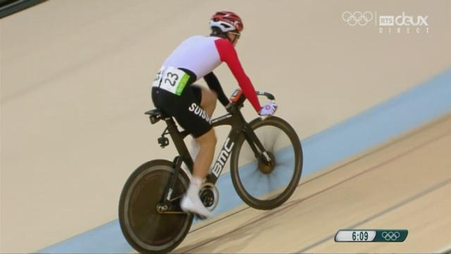 Cyclisme, omnium messieurs (3e épreuve-éliminatoire). C’est le Suisse Gaël Suter qui est éliminé à son tour. Il termine 8e de l'épreuve