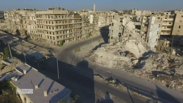 Voyage en drone au-dessus des ruines d'Alep