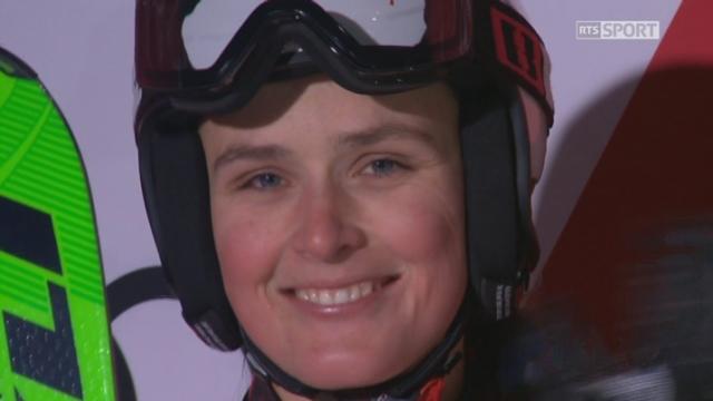 Skicross - Arosa (SUI): finale, victoire de la Canadienne Marielle Thompson devant Karolina Riemen-Zerebecka (POL) 2e et Ophelie David (FRA) 3e