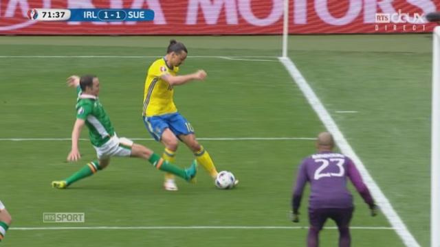 Gr.E, IRL–SUE (1-1): égalisation suédoise après un autogoal de Clark suite à un débordement de Zlatan!