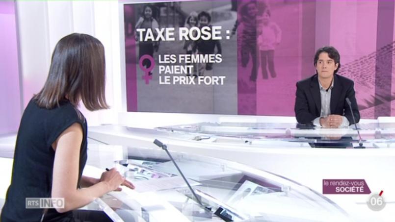 Le rendez-vous société: Jean-Christophe Schwaab mène un combat contre la taxe rose [RTS]