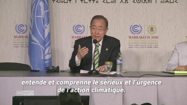 Ban Ki-moon dit son "espoir" que Trump comprenne l'urgence de l'action climatique