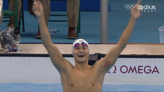 Natation messieurs: Sun Yang (CHN) remporte l’or sur 200m devant Chad Le Clos et Conor Dwyer