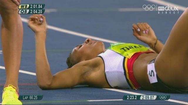 Athlétisme. Heptathlon. 800m final. Jessica Ellis-Hill (GBR) doit battre la Belge Thiam de 10 secondes. Elle échouera pour 3 secondes et la Belge est sacrée championne olympique!