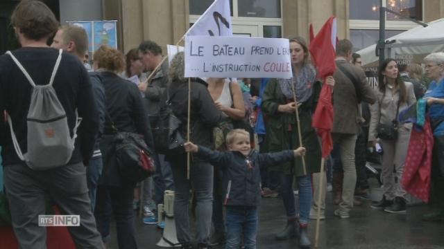 Manifestation de la fonction publique à Neuchâtel