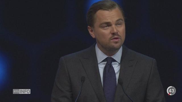 WEF de Davos: Leonardo DiCaprio a demandé aux chefs d’entreprises de lutter contre le réchauffement climatique