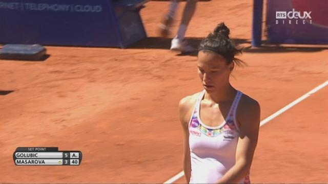 1-2 finale dames, Viktorija Golubic (SUI) - Rebeka Masarova (SUI) (6-3): premier set pour la Zurichoise