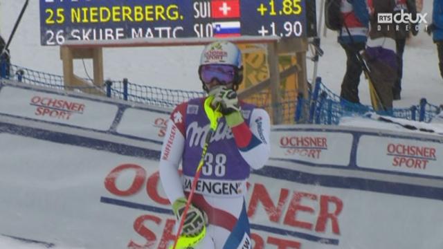Slalom messieurs, 1re manche: Bernhard Niederberger (SUI)