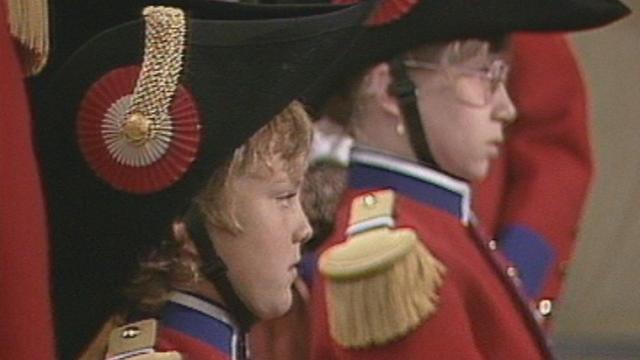 Cérémonie d'ouverture de la Fête fédérale de musique de Winterthour en 1986. [RTS]