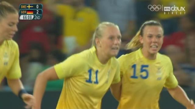 Football dames, finale. SWE - GER (1-2). 67e minute: tout espoir suédois n’est pas perdu: Backstenius réduit le score