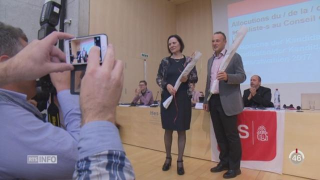 VS: Stéphane Rossini et Esther Waeber-Kalbermatten sont les deux candidats socialistes au Conseil d'Etat