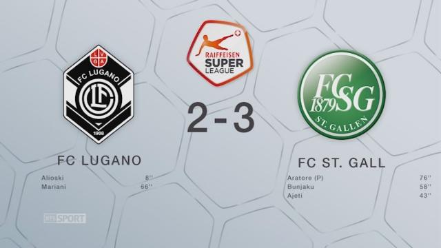 Lugano - Saint-Gall (2-3): les buts de la rencontre