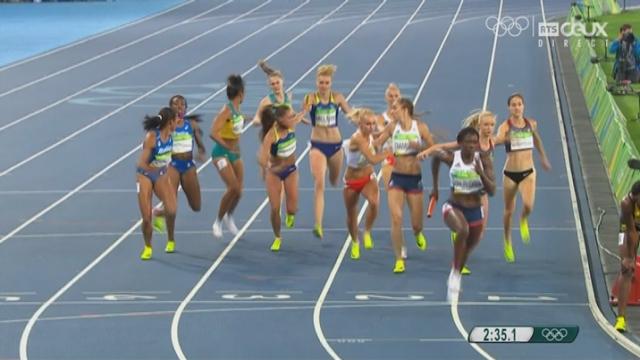 Athlétisme femmes: relais 4x400m: les Américaines sont médaillées d'or devant la Jamaique et la Grande-Bretagne