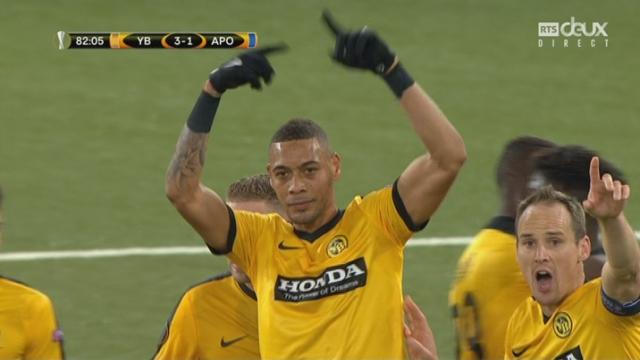 Gr. B (3e j). Young Boys - Apoel Nicosie (2-1). 81e minute: nouveau penalty pour YB (faute sur Sanogo, qui pénétrait dans les 16m). Hoarau veut marquer son 3e but… et le Français le marque