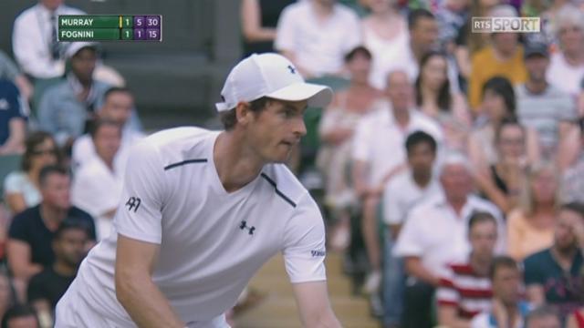 Wimbledon, 3e tour: Murray (GBR) - Fognini (ITA) 6-2 4-6 6-1