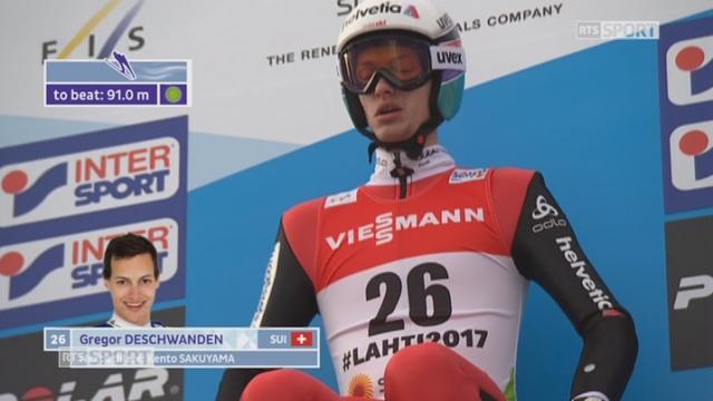 Mondiaux de Lahti (FIN): saut à ski, qualifications, petit tremplin, HS 100: Gregor Deschwanden (SUI)