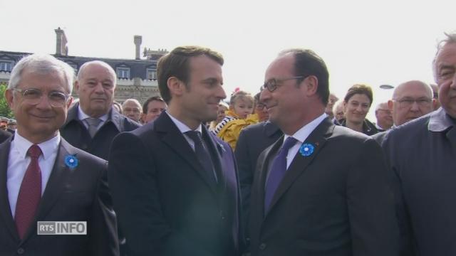 Hollande et Macron côte à côte pour les commémorations du 8 mai