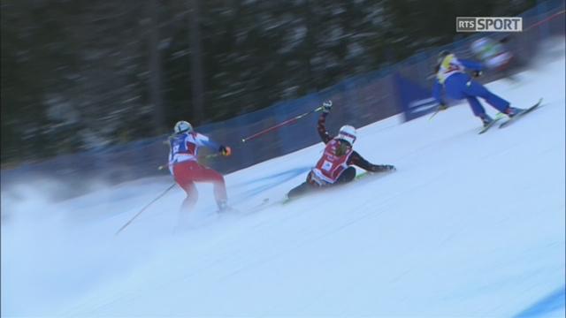 Skicross, 1-4 de finale dames, Montafon (AUT):S. Luedi 3e