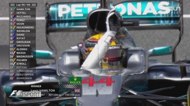 GP d'Espagne: victoire d'Hamilton (GBR) devant Vettel (GER) 2e et Ricciardo (AUS) 3e